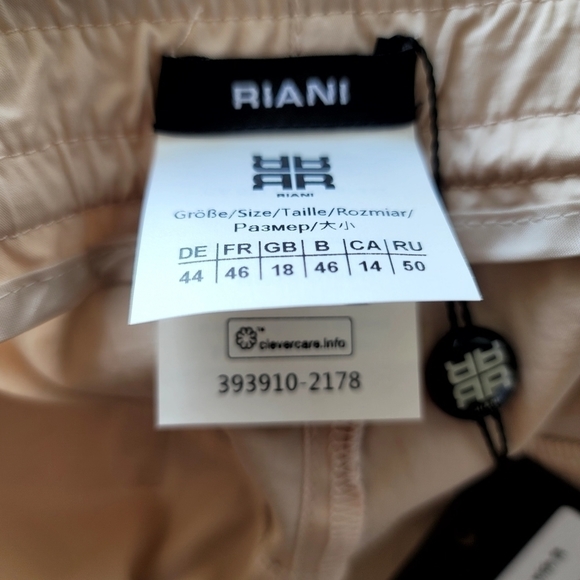 NWT RIANI Wide Fit Pants Color Ash Wood Size CA14 Germany 44 - Picture 8 of 11